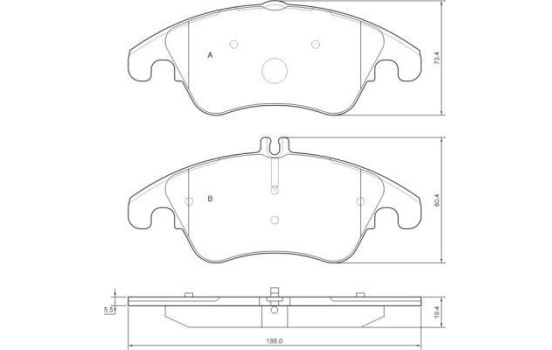 Kit de plaquettes de frein, frein à disque 37586 ABS, Image 2