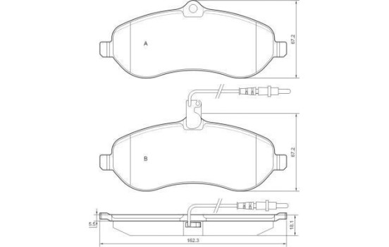 Kit de plaquettes de frein, frein à disque 37589 ABS, Image 2