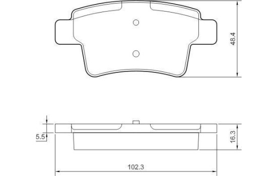 Kit de plaquettes de frein, frein à disque 37597 ABS