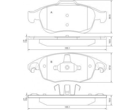 Kit de plaquettes de frein, frein à disque 37598 ABS