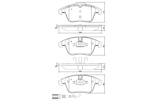Kit de plaquettes de frein, frein à disque 37612 ABS, Image 2