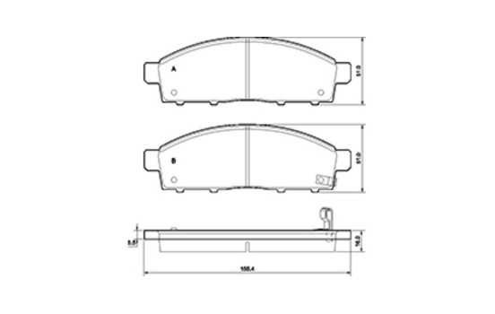 Kit de plaquettes de frein, frein à disque 37624 ABS, Image 2