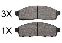 Kit de plaquettes de frein, frein à disque 37624 ABS