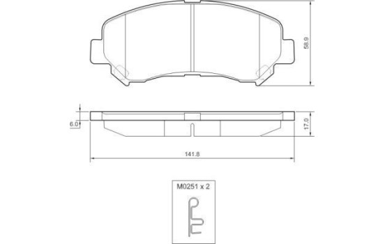 Kit de plaquettes de frein, frein à disque 37625 ABS, Image 2