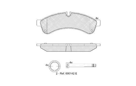 Kit de plaquettes de frein, frein à disque 37638 ABS