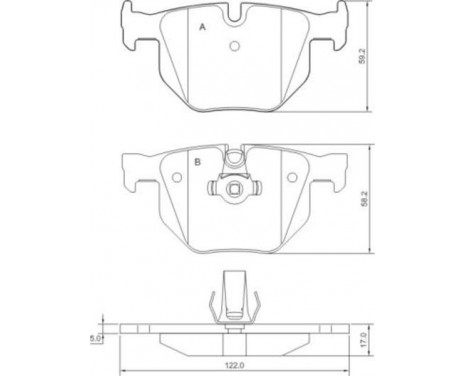 Kit de plaquettes de frein, frein à disque 37647 ABS, Image 3