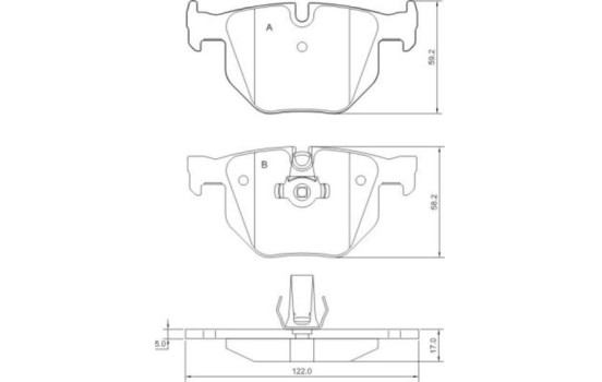 Kit de plaquettes de frein, frein à disque 37647 ABS, Image 3