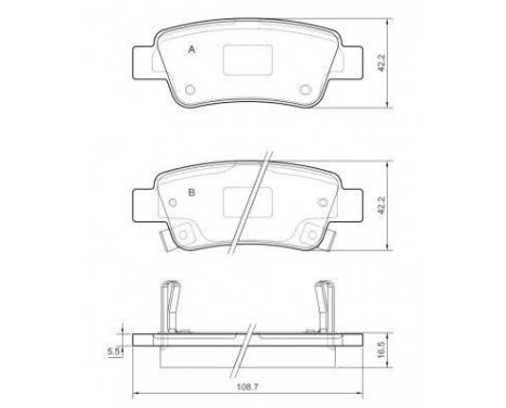 Kit de plaquettes de frein, frein à disque 37651 ABS, Image 2