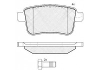 Kit de plaquettes de frein, frein à disque 37665 ABS