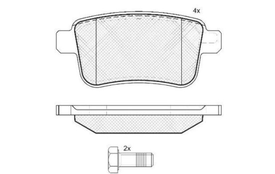 Kit de plaquettes de frein, frein à disque 37665 ABS