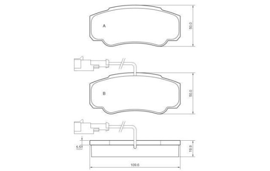 Kit de plaquettes de frein, frein à disque 37666 ABS, Image 2
