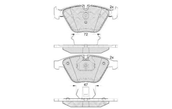 Kit de plaquettes de frein, frein à disque 37667 ABS, Image 2