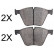 Kit de plaquettes de frein, frein à disque 37678 ABS