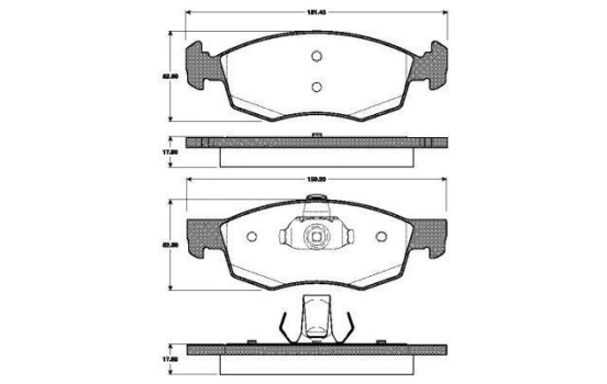 Kit de plaquettes de frein, frein à disque 37679 ABS, Image 2