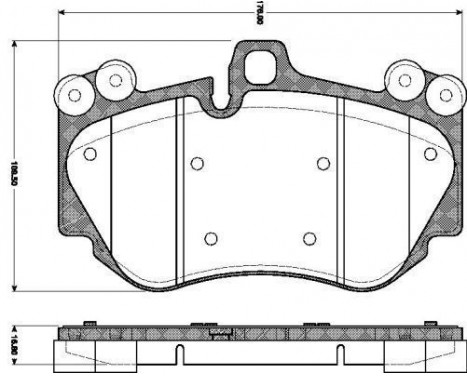 Kit de plaquettes de frein, frein à disque 37693 ABS