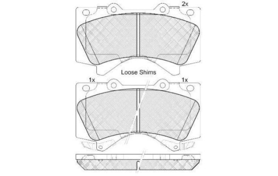 Kit de plaquettes de frein, frein à disque 37701 ABS, Image 2