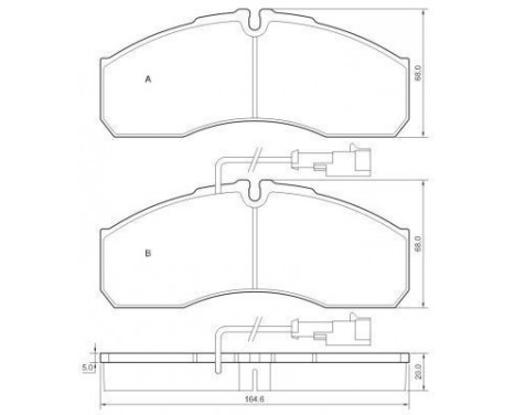 Kit de plaquettes de frein, frein à disque 37709 ABS, Image 2