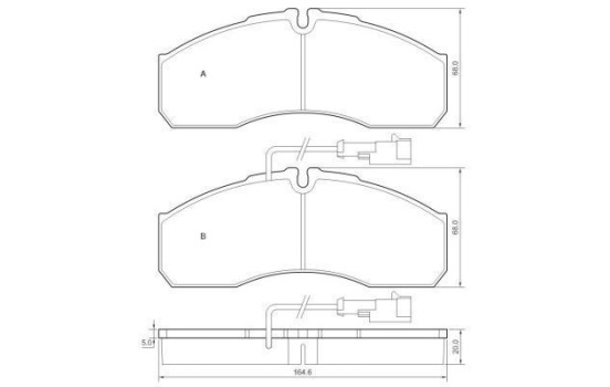 Kit de plaquettes de frein, frein à disque 37709 ABS, Image 2