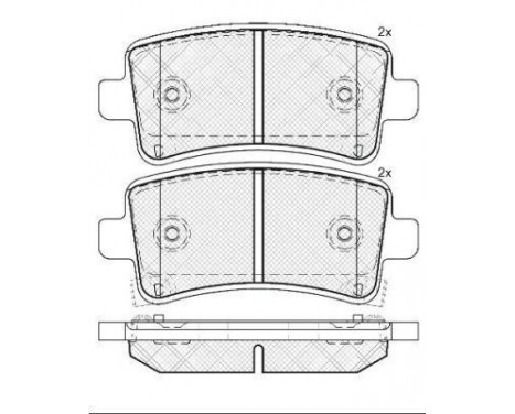 Kit de plaquettes de frein, frein à disque 37729 ABS, Image 2