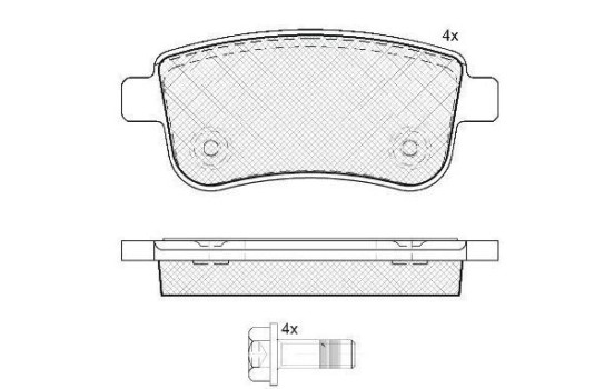 Kit de plaquettes de frein, frein à disque 37732 ABS, Image 2