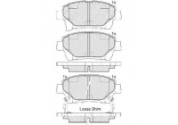 Kit de plaquettes de frein, frein à disque 37738 ABS