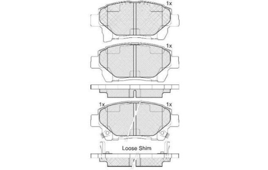 Kit de plaquettes de frein, frein à disque 37738 ABS