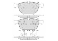 Kit de plaquettes de frein, frein à disque 37750 ABS