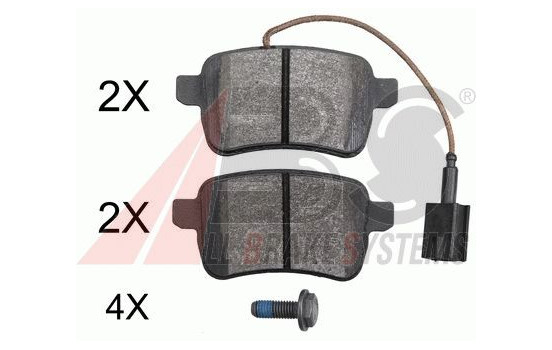 Kit de plaquettes de frein, frein à disque 37775 ABS, Image 2