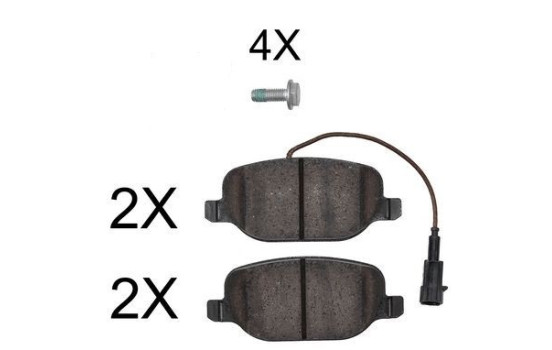 Kit de plaquettes de frein, frein à disque 37776 ABS