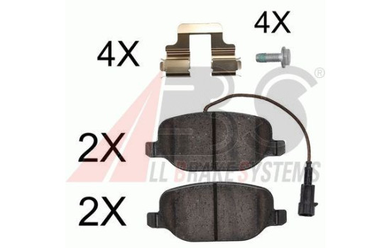 Kit de plaquettes de frein, frein à disque 37776 ABS, Image 2
