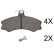 Kit de plaquettes de frein, frein à disque 37780 ABS