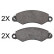 Kit de plaquettes de frein, frein à disque 37798 ABS