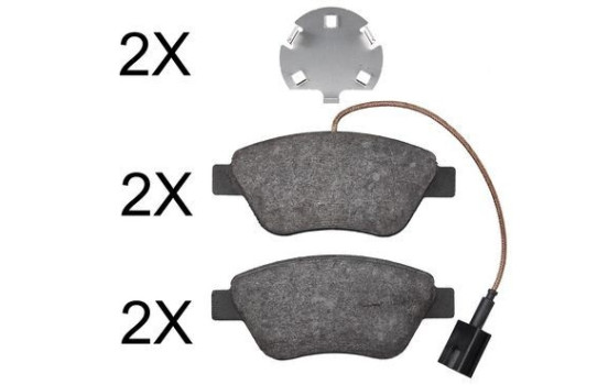 Kit de plaquettes de frein, frein à disque 37800 ABS