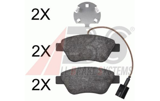 Kit de plaquettes de frein, frein à disque 37800 ABS, Image 2