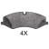 Kit de plaquettes de frein, frein à disque 37803 ABS