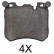 Kit de plaquettes de frein, frein à disque 37804 ABS