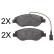 Kit de plaquettes de frein, frein à disque 37818 ABS