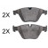 Kit de plaquettes de frein, frein à disque 37829 ABS