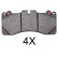 Kit de plaquettes de frein, frein à disque 37831 ABS