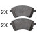 Kit de plaquettes de frein, frein à disque 37841 ABS