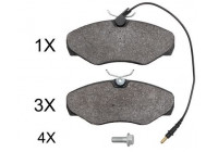 Kit de plaquettes de frein, frein à disque 37874 ABS
