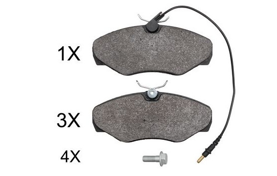 Kit de plaquettes de frein, frein à disque 37874 ABS