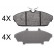 Kit de plaquettes de frein, frein à disque 37889 ABS