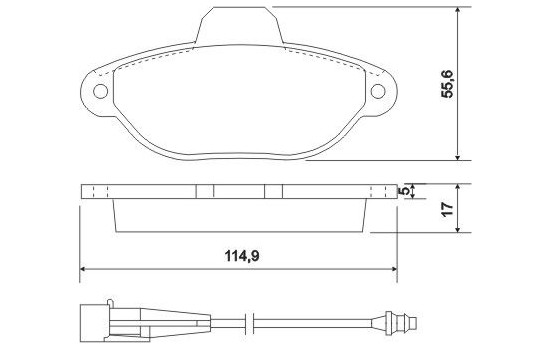 Kit de plaquettes de frein, frein à disque 37896 ABS, Image 2