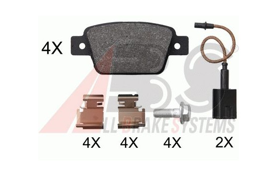 Kit de plaquettes de frein, frein à disque 37928 ABS, Image 2