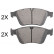 Kit de plaquettes de frein, frein à disque 37945 ABS