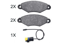 Kit de plaquettes de frein, frein à disque 37997 ABS