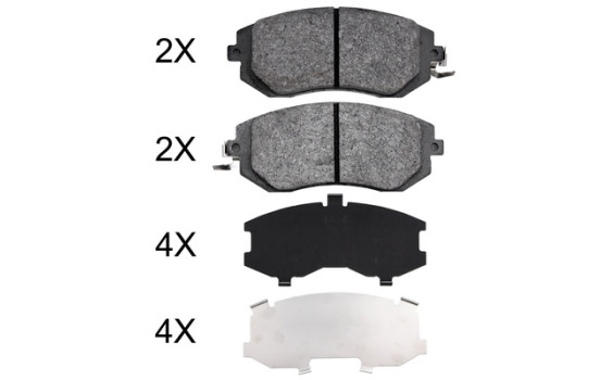 Kit de plaquettes de frein, frein à disque 37998 ABS