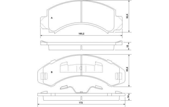 Kit de plaquettes de frein, frein à disque 38249 ABS, Image 2