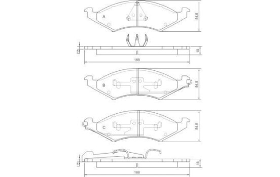 Kit de plaquettes de frein, frein à disque 38324 ABS, Image 2